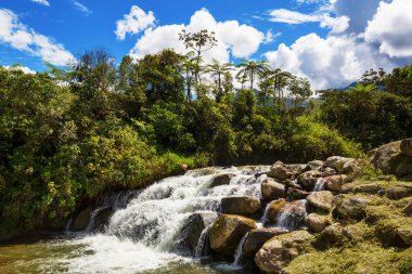 Ekvador, Güney Amerika 'da güzel bir şelale
