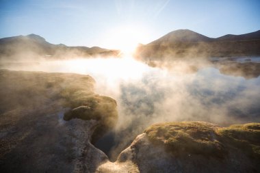 Atacama Çölü, Şili, Güney Amerika 'da Doğal Sıcak Bahar.