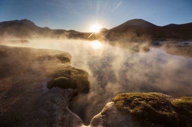 Atacama Çölü, Şili, Güney Amerika 'da Doğal Sıcak Bahar.