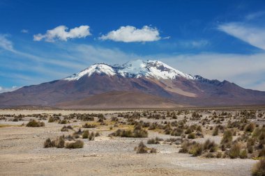 Kuzey Şili 'nin fantastik manzaraları, Atacama Çölü. Güzel, ilham verici doğal manzaralar..