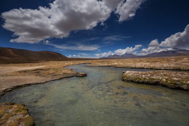 Kuzey Şili 'nin fantastik manzaraları, Atacama Çölü. Güzel, ilham verici doğal manzaralar..