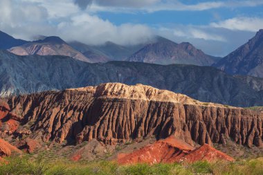Cafayate Bölgesi, Arjantin, Güney Amerika 'da terk edilmiş güzel manzaralar.