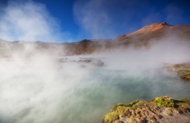 Atacama Çölü, Şili, Güney Amerika 'da Doğal Sıcak Bahar.