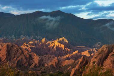 Kuzey Arjantin, Güney Amerika 'da Cafayate yakınlarında fantastik doğal manzaralar