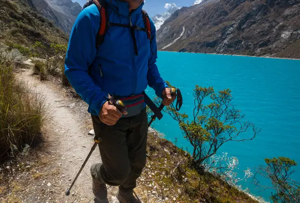 Man in a hike in the mountains