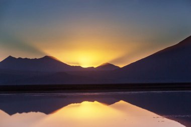 Atacama Çölü, Kuzey Şili 'deki güzel doğal manzaralar.