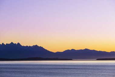 General Carrera Gölü, Carretera Austral, Patagonya - Şili. Güney Amerika 'nın güzel doğal manzaraları
