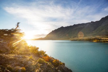 Arjantin, Güney Amerika 'daki Perito Moreno Ulusal Parkı' nda fantastik dağ manzaraları.