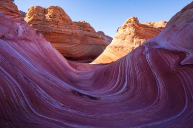 The Wave, Arizona, Vermillion Cliffs, Paria Canyon State Park, ABD. İnanılmaz doğal bir geçmiş.