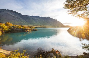 Arjantin, Güney Amerika 'daki Perito Moreno Ulusal Parkı' nda fantastik dağ manzaraları.