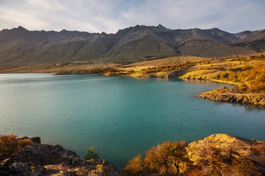 Arjantin, Güney Amerika 'daki Perito Moreno Ulusal Parkı' nda fantastik dağ manzaraları.