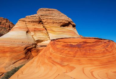 Utah, ABD 'de kumtaşı oluşumları. Güzel Alışılmadık manzaralar.