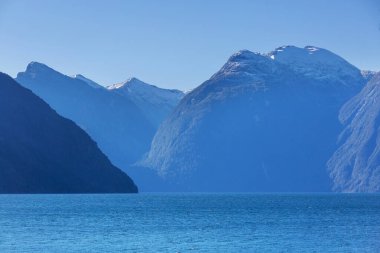 Carretera Austral, Patagonya, Güney Şili boyunca güzel dağ manzaraları