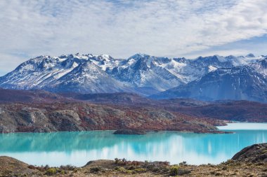 Arjantin, Güney Amerika 'daki Perito Moreno Ulusal Parkı' nda fantastik dağ manzaraları.