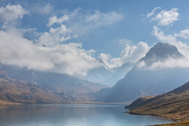 Cordillera Blanca 'da güzel dağlar, Peru, Güney Amerika