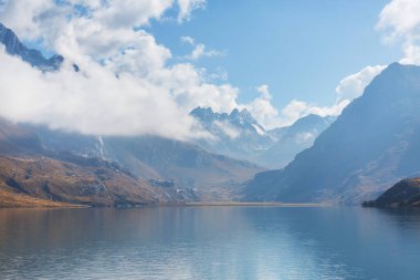 Cordillera Blanca 'da güzel dağlar, Peru, Güney Amerika