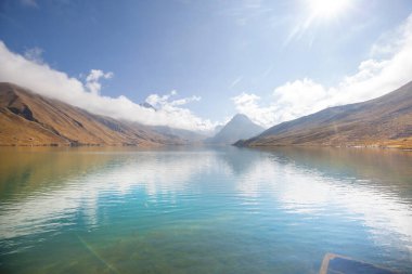 Cordillera Blanca 'da güzel dağlar, Peru, Güney Amerika