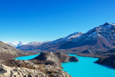 Arjantin, Güney Amerika 'daki Perito Moreno Ulusal Parkı' nda fantastik dağ manzaraları.