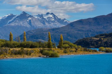Carretera Austral, Patagonya, Güney Şili boyunca güzel dağ manzaraları