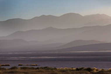 Gün doğumunda çöl, Şili, Atacama