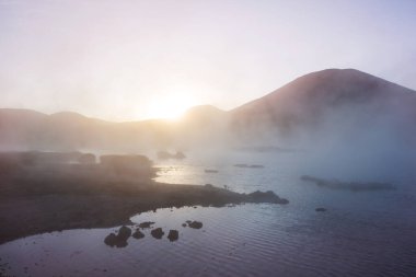 Atacama Çölü, Şili, Güney Amerika 'da Doğal Sıcak Bahar.