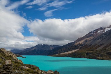 Arjantin, Güney Amerika 'daki Perito Moreno Ulusal Parkı' nda fantastik dağ manzaraları.