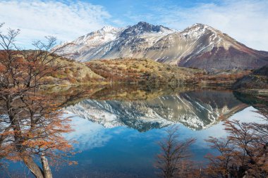 Arjantin, Güney Amerika 'daki Perito Moreno Ulusal Parkı' nda fantastik dağ manzaraları.