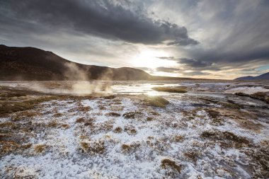 Atacama Çölü, Şili, Güney Amerika 'da Doğal Sıcak Bahar.