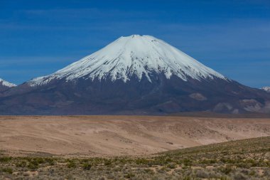 Kuzey Şili 'nin fantastik manzaraları, Atacama Çölü. Güzel, ilham verici doğal manzaralar. Yüksek dağlarda Kalgaspores.