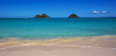 Oahu Adası, Hawaii 'de güzel gün batımı manzaraları