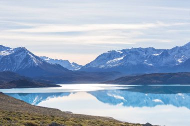 Arjantin, Güney Amerika 'daki Perito Moreno Ulusal Parkı' nda fantastik dağ manzaraları.