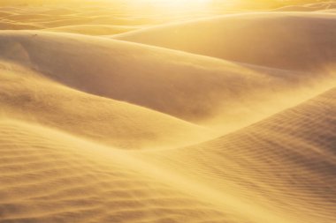 Kuzey Brezilya 'da gün batımında kum tepeleri