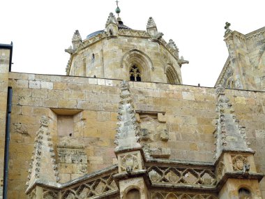 Architectural details of Medieval catholic cathedral Saint Mary in Tarragona, Catalonia, Spain. 