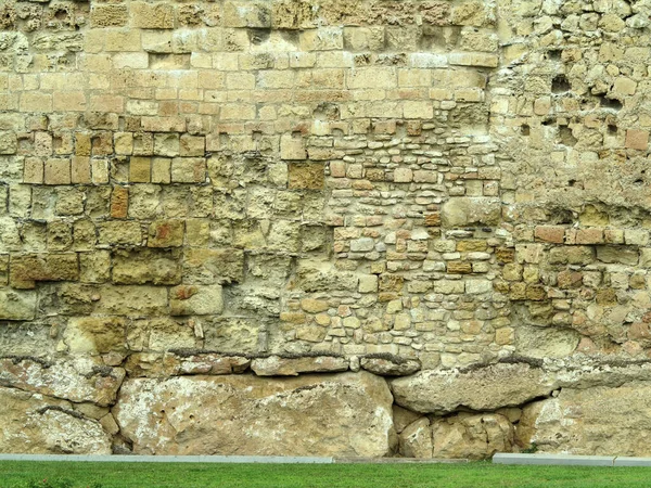 Burgmauer Aus Alten Steinen Texturen Für Design Und Fotohintergrund — Stockfoto
