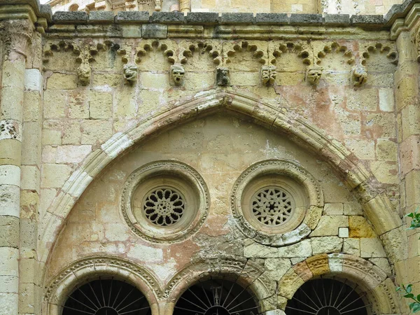 Architectural Details Medieval Catholic Cathedral Saint Mary Tarragona Catalonia Spain — 图库照片