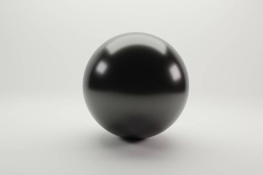 Beyaz arkaplanda 3D parlak top