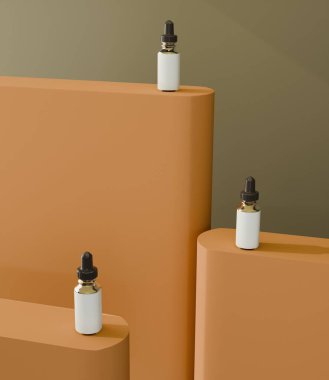 Güzellik ürünleri sunumu, stüdyo kurulumu.