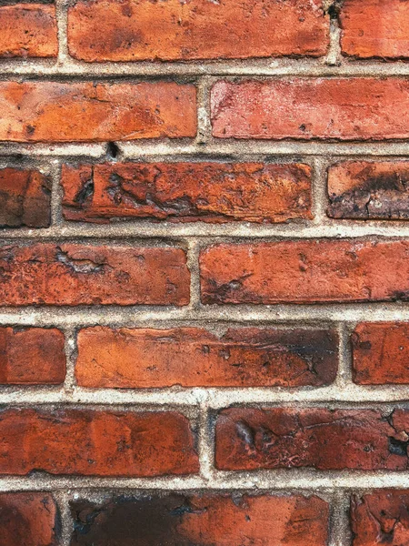 Rustic Clay Brick Pattern Background Texture Old Wall Halmstad Sweden — Stock Photo, Image