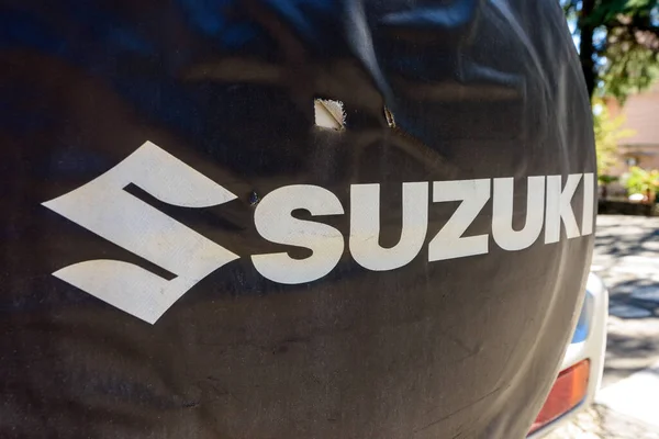 Ловран Хорватия Сентября 2022 Года Крышка Запасного Колеса Suzuki Grand — стоковое фото