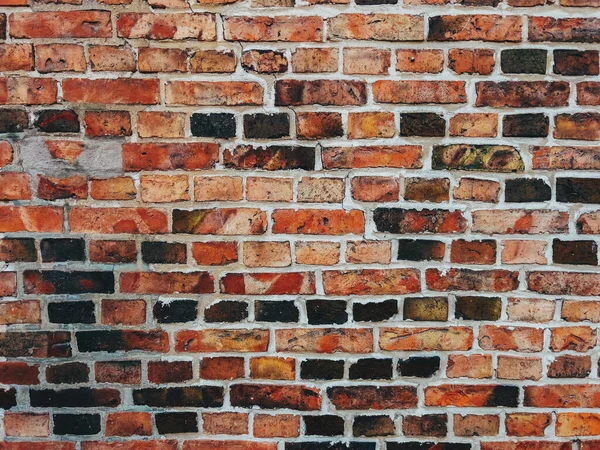 Vitrified Rustic Brick Wall Tile Pattern Background Scandinavian Architecture Style — Stock Photo, Image