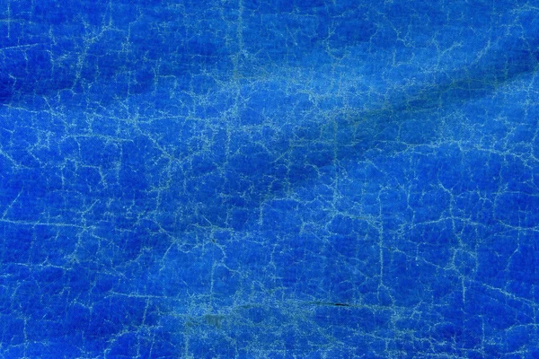 Worn Blue Tarpaulin Material Texture Background Top View — Foto Stock