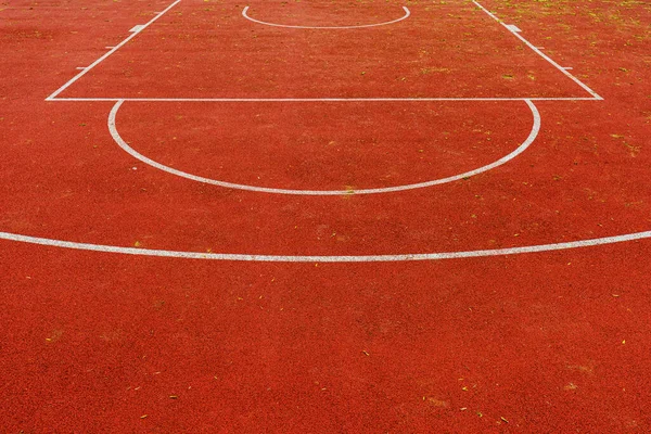 室外篮球场标记线作为抽象的体育背景和复制空间 — 图库照片