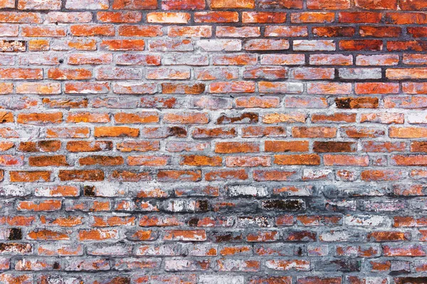 Abgenutzte Ziegelmauer Als Hintergrund Textur Einer Alten Hausfassade — Stockfoto