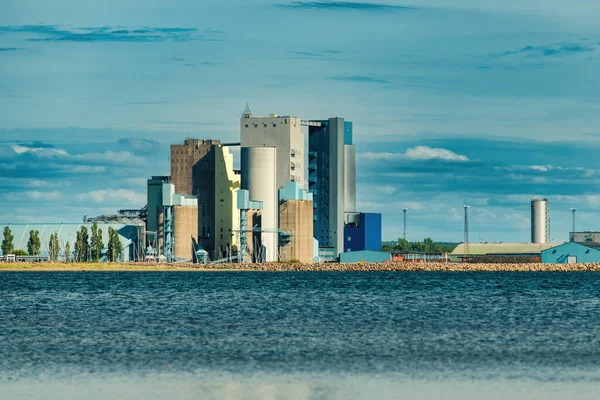 Промышленный Порт Хальмстад Море Каттегат Швеции — стоковое фото