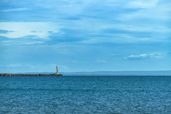 Маяк Хальмстад Море Каттегат Швеции Летом — стоковое фото