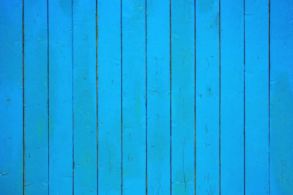 蓝色木制栅栏背景 硬木表面纹理 — 图库照片