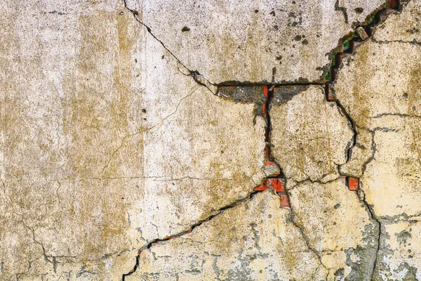 Старая Поврежденная Треснувшая Стена Разрушенного Здания Качестве Фона — стоковое фото