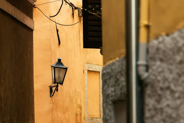 Vintage Street Light Lantern Старому Місті Ловран Хорватії Селективний Фокус — стокове фото