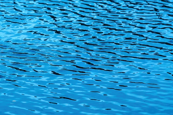 Surface Eau Rivière Bleue Avec Ondulations Réflexion Lumière Texture Eau — Photo