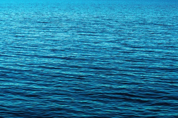 Rippled Surface Blue Sea Water Morning Selective Focus — Stockfoto